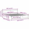 vidaXL Sengestel med hovedg&aelig;rde Voks brun 200 x 200 cm Massiv fyrretr&aelig;