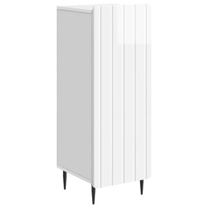 vidaXL Sideboard Hvid h&oslash;jglans 34,5 x 33 x 92 cm Konstrueret tr&aelig;