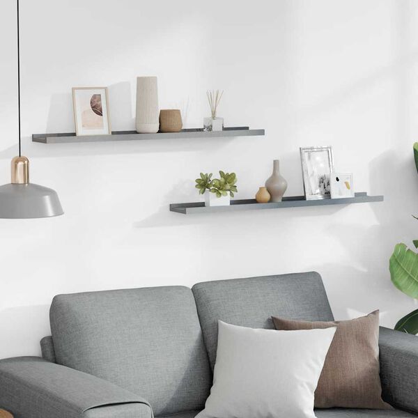 vidaXL gallerihylder 2 stk. 80x9x3 cm MDF gr&aring;