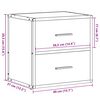 vidaXL væghængte sengeborde 2 stk. 40x31x39,5 cm sonoma-eg