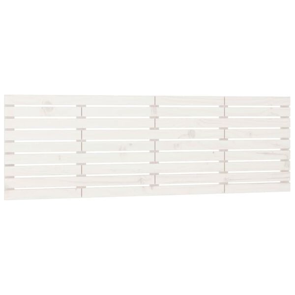 vidaXL sengegavl 206x3x63 cm massivt fyrretr&aelig; hvid