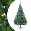 vidaXL Kunstig Forbelyst Juletr&aelig; med 300 LED'er Gr&oslash;n 240 cm PVC