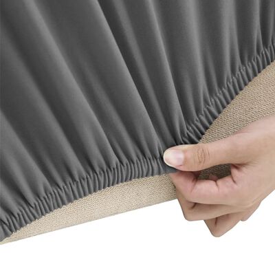 vidaXL elastisk 4-personers sofabetræk polyesterjersey antracitgrå