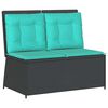 vidaXL Haveb&aelig;nk Sort polyrattan