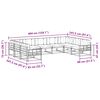 vidaXL Udend&oslash;rs sofagruppe med pude 9 pcs Naturlig og Antracit