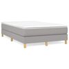 vidaXL Boxspring sengeramme Lysegr&aring; 120x200 cm Stof