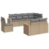 vidaXL sofas&aelig;t til haven 8 dele med hynder polyrattan beige