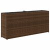 vidaXL plantekasser 2 stk. med 2 potter 90x20x40 cm polyrattan brun