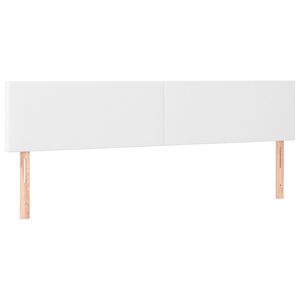 vidaXL sengegavle 180x5x78/88 cm kunstl&aelig;der hvid