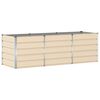 vidaXL Plantekasse Elfenben 240 x 80 x 75 cm St&aring;l