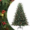 vidaXL Kunstigt juletr&aelig; med stativ Gr&oslash;n 240 cm PVC og metal og plast