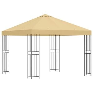 vidaXL Pavillon 3 x 3 m Cremefarvet Polyester og St&aring;l 190 gsm