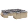 vidaXL sofas&aelig;t til haven 11 dele med hynder polyrattan beige