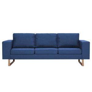 vidaXL 3-personers sofa i stof bl&aring;