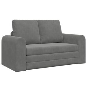 vidaXL Sovesofa M&oslash;rkegr&aring; 148 x 71 x 83 cm Fl&oslash;jl