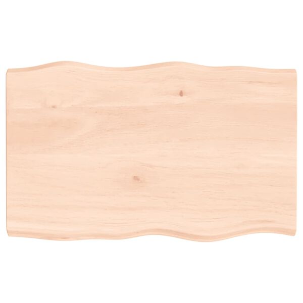 vidaXL bordplade 80x50x(2-4)cm naturlig kant ubehandlet massivt træ