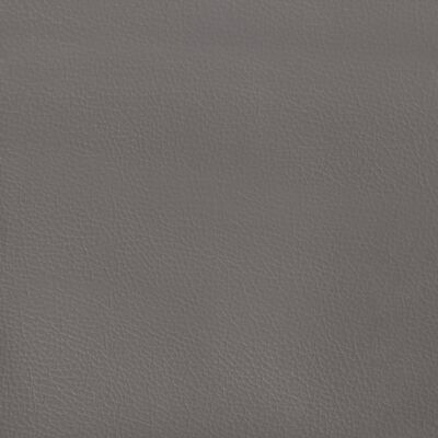 vidaXL sengegavl med kanter 83x23x118/128 cm kunstlæder grå