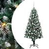 vidaXL Kunstigt juletr&aelig; Gr&oslash;n 180 cm PVC og St&aring;l og Plastik
