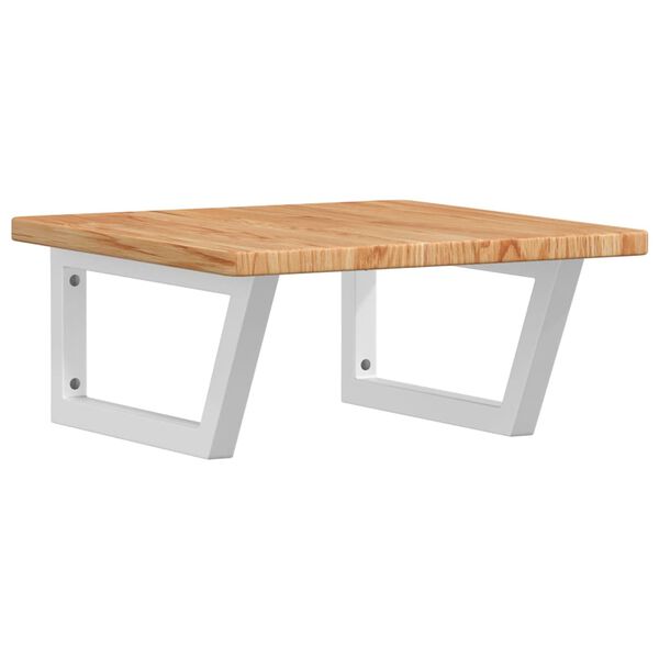 vidaXL badev&aelig;relseshylde st&aring;l og massivt egetr&aelig;