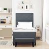 vidaXL Box spring seng med madras M&oslash;rkegr&aring; 100 x 200 cm Fl&oslash;jl