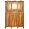vidaXL 3-panels rumdeler 121,5x2x180 cm massivt akacietræ