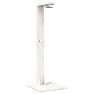 vidaXL Udend&oslash;rs bruser 210 cm Massivt fyrretr&aelig; og rustfrit st&aring;l Hvid