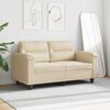 vidaXL 2-personers sofa 120 cm mikrofiberstof cremefarvet