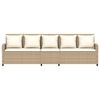 vidaXL 5-personers havesofa med hynder polyrattan beige