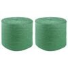 vidaXL 2 stk. 2 mm Gr&oslash;n 100% Tossa jute