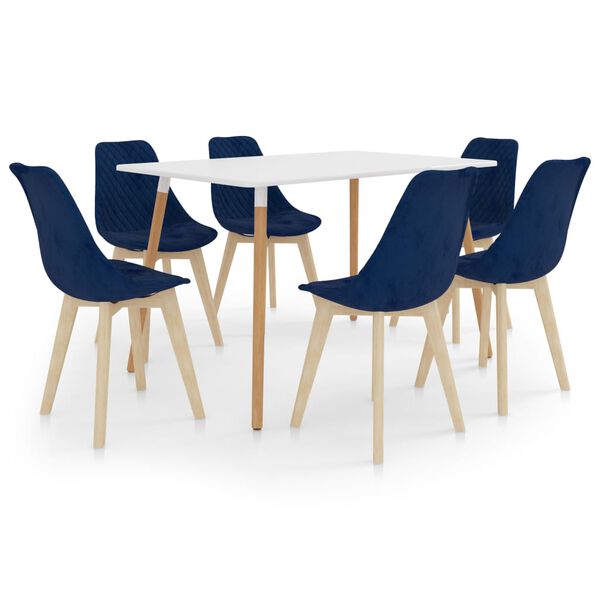 vidaXL spisebordss&aelig;t 7 dele bl&aring;