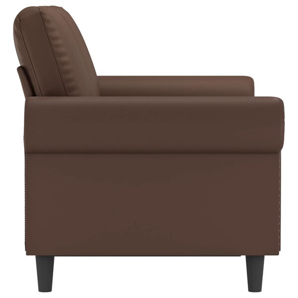 vidaXL 2-personers sofa 120 cm kunstl&aelig;der brun
