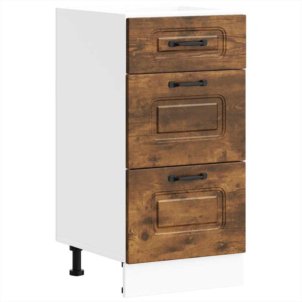 vidaXL k&oslash;kkenunderskab Kalmar konstrueret tr&aelig; r&oslash;get egetr&aelig;sfarve