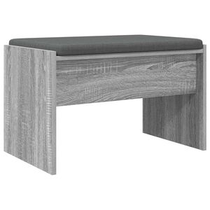 vidaXL Hallb&aelig;nk med pude Gr&aring; Sonoma 63 x 38 x 40 cm