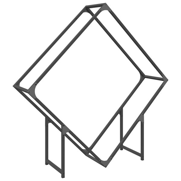 vidaXL br&aelig;ndestativ 100x25x100 cm koldvalset st&aring;l sort