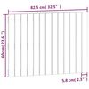 vidaXL sengegavl 82,5x3x60 cm massivt fyrretræ