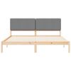 vidaXL Sengestel med Polstret Hovedgavl Lysegr&aring; 180 x 200 cm