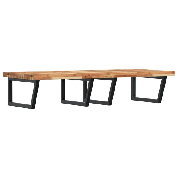 vidaXL v&aelig;gh&aelig;ngt badev&aelig;relseshylde st&aring;l og massivt akacietr&aelig;