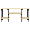 vidaXL tv-bord 102x35x45,5 cm konstrueret tr&aelig; sonoma-eg