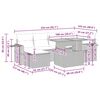 vidaXL sofas&aelig;t til haven 7 dele med hynder polyrattan sort