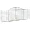 vidaXL buet gabionkurv 300x30x100/120 cm galvaniseret jern