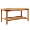 vidaXL Sofabord med opbevaring Brun 90 x 50 x 45 cm Massiv Teaktr&aelig;