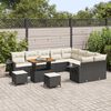 vidaXL Havesofa S&aelig;t 12 pcs Sort polyrattan