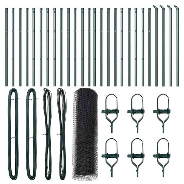 vidaXL Hegnsp&aelig;l Gr&aring; 50 x 0,8 m (25 mm net) St&aring;l og PVC