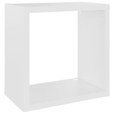 vidaXL væghylder 2 stk. 26x15x26 cm kubeformet hvid
