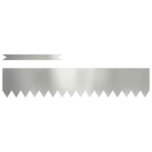 vidaXL Pl&aelig;nekant 50 pcs S&oslash;lv 100 x 0.05 x 20 cm Galvaniseret st&aring;l