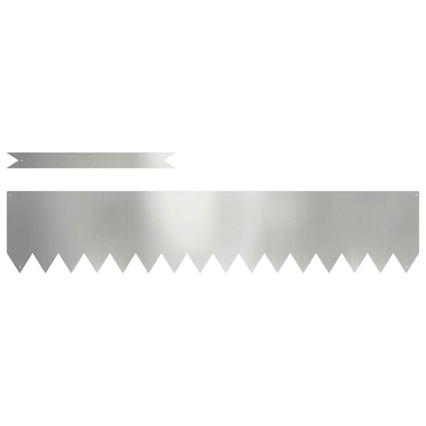 vidaXL Pl&aelig;nekant 50 pcs S&oslash;lv 100 x 0.05 x 20 cm Galvaniseret st&aring;l