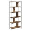 vidaXL Bogreol Gammelt tr&aelig; 76 x 32 x 192 cm Konstrueret tr&aelig;
