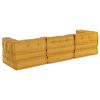 vidaXL Modulsofa 3 pcs Gul Stof