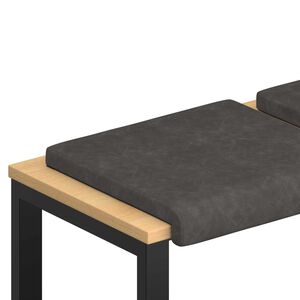 vidaXL B&aelig;nkpude 2 stk. Kunstl&aelig;der Sort Dybde 35 cm