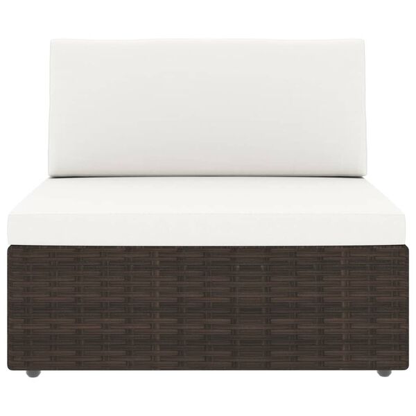 vidaXL loungesæt til haven 4 dele polyrattan brun